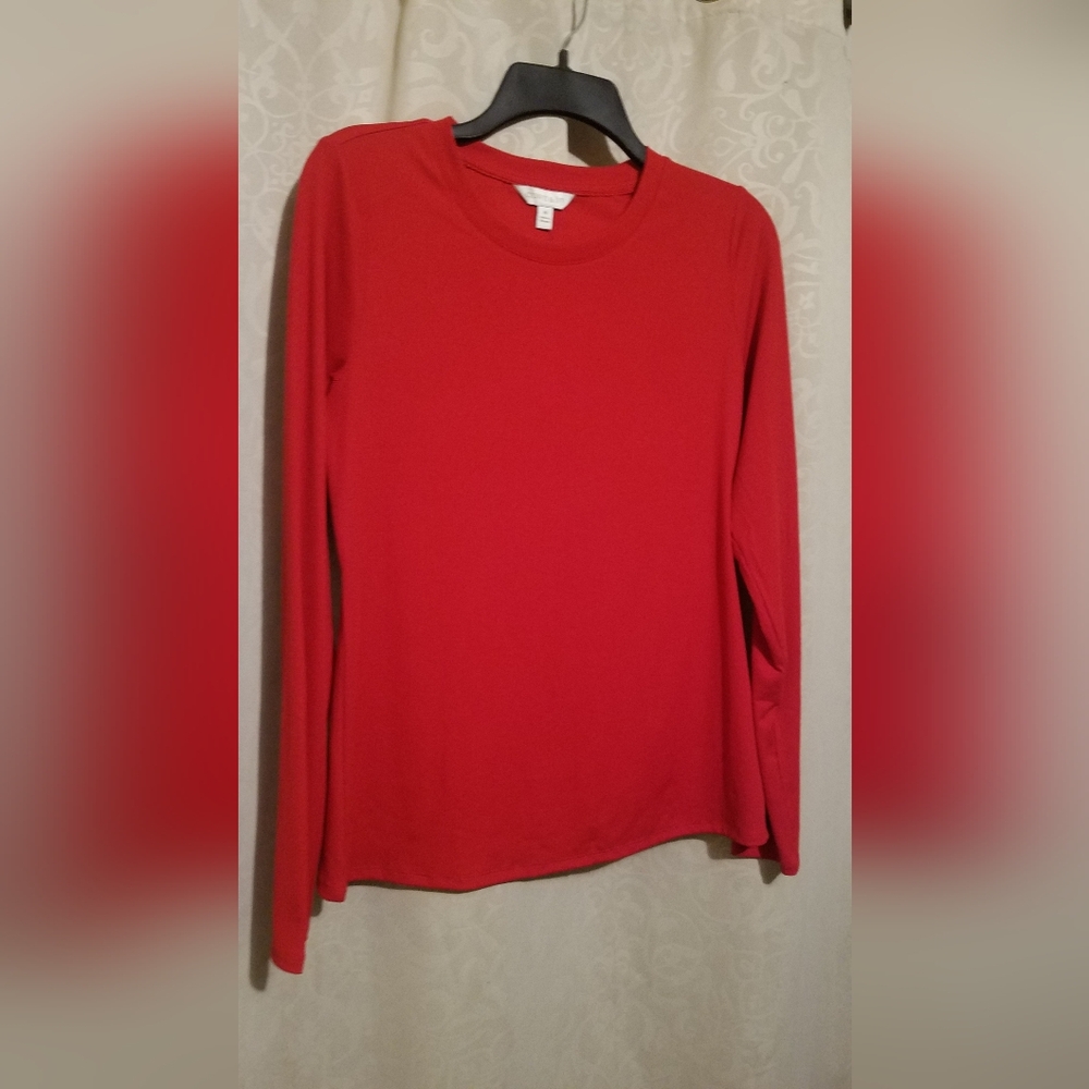 Crown & Ivy Red Hots LS Rib Tee Size Medium